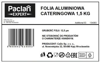 Paclan Expert Folia aluminiowa cateringowa 1,5kg x 45cm 17,2 my
