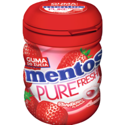 Mentos Pure Fresh Strawberry Butelka (30 sztuk) 60 g