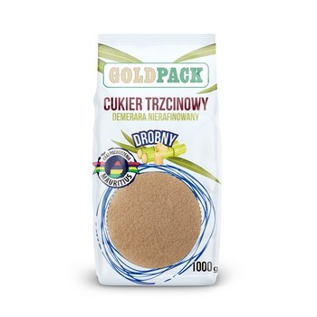 Gold Pack Cukier trzcinowy Demerara nierafinowany drobny 1 kg