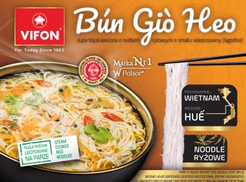 VIFON - Zupa błyskawiczna BUN GIO HEO z nudlami ryżowymi o smaku wieprzowiny łagodna 65g