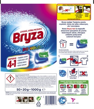 Bryza 4w1 kapsułki do prania do koloru 50 szt.