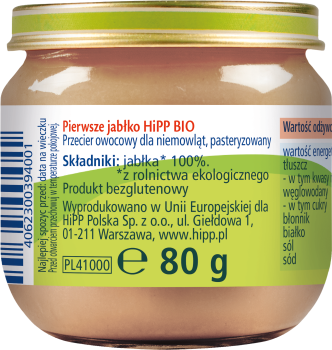 HiPP BIO Pierwsze jabłko po 4. miesiącu 80 g