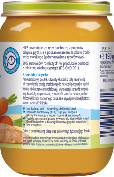 HiPP Marchewka, ziemniak i łosoś po 5 miesiącu 190 g