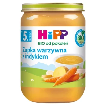 HiPP BIO od pokoleń, Zupka warzywna z indykiem, po 5. m-cu, 190 g