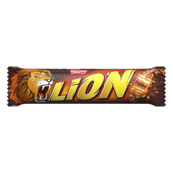 Lion Nadziewany wafel z karmelem i płatkami pszennymi oblany mleczną czekoladą 42 g