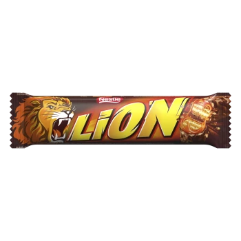 Lion Nadziewany wafel z karmelem i płatkami pszennymi oblany mleczną czekoladą 42 g