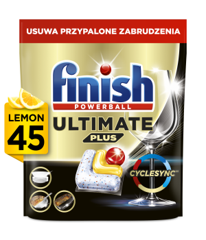 Finish Ultimate Plus kapsułki do zmywarki Lemon 45 szt.