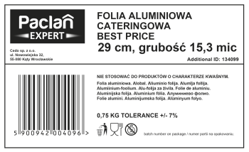 Paclan Expert Folia aluminiowa Best Price 29 cm