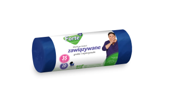 Forte+ worki na śmieci zawiązwane niebieskie 35 l (20 szt.)