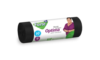 Forte+ Optima worki na śmieci czarne 60 l (10 szt.)