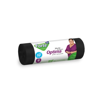 Forte+ Optima worki na śmieci czarne 60 l (10 szt.)