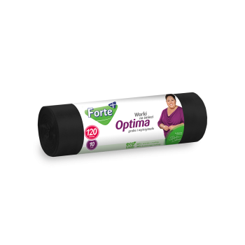 Forte+ Optima worki na śmieci czarne 120 l (10 szt.)