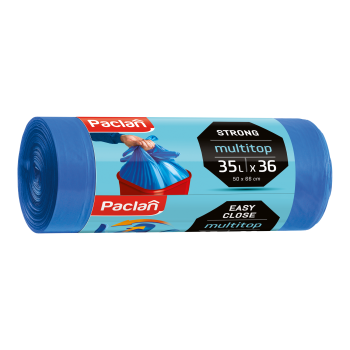 Paclan Multitop worki na śmieci niebieskie 35 l (36 szt.)
