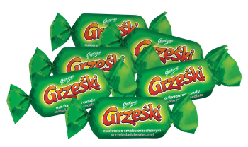 Grześki Cukierki o smaku orzechowym w czekoladzie mlecznej 1 kg