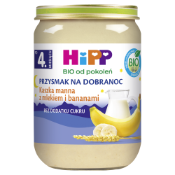 HiPP Kaszka manna z mlekiem i bananem BIO 190 g