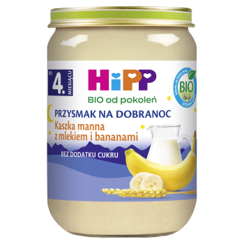 HiPP Kaszka manna z mlekiem i bananem BIO 190 g