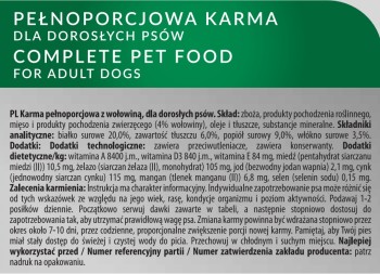 Tropi karma sucha dla psów 3kg z wołowiną