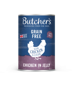 Butcher's Original Megapack Jelly, karma dla psa, mix smaków z wątróbką lub nerkami, kawałki w galaretce, 6x400 g