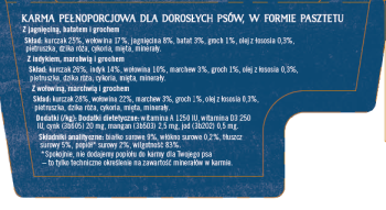 Butcher's Original pasztety, karma dla psa, mix smaków z warzywami, pasztety 4x150 g