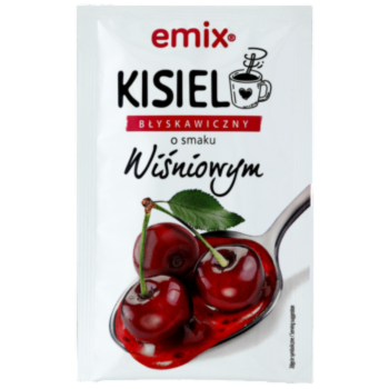 Kisiel z kawałkami owoców - błyskawiczny wiśnia emix 30g