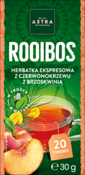 ASTRA ROOIBOS z brzoskwinią 20 torebek ekspresowa