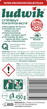 Ludwik płyn do naczyń cytryna 450 g