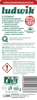 Ludwik płyn do naczyń cytryna 900 g