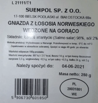 Suempol Łosoś na gorąco gniazda 250g