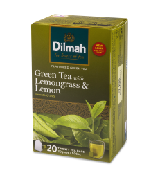 Dilmah Zielona herbata z trawą cytrynową i naturalnym aromatem cytryny (20 torebek) 30 g