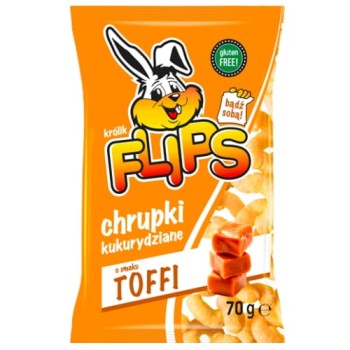Flips Chrupki kukurydziane o smaku toffi 70 g