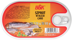B&amp;K Szprot w oleju Caro 170 g