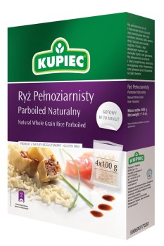 Kupiec Ryż Pełnoziarnisty Paraboiled Naturalny 400 g