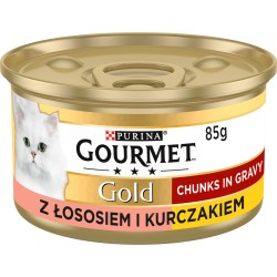Gourmet Gold Łosoś i kurczak w sosie 85 g