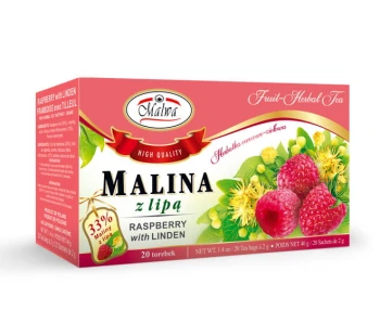 Malwa Herbata owocowa Malina z lipą 20x2g
