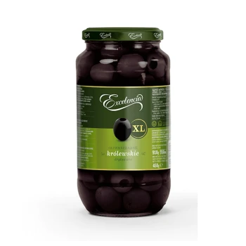 Excelencia Oliwki czarne Gordal królewskie drylowane 910 g