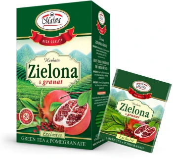 Malwa Herbata zielona z granatem 20x1,5g