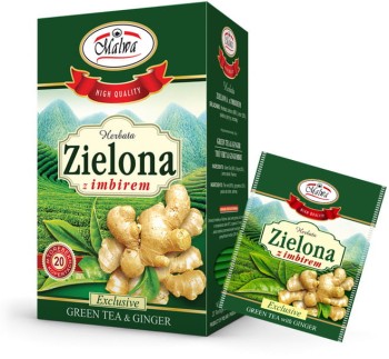 Malwa Herbata zielona z imbirem 20x1,5g