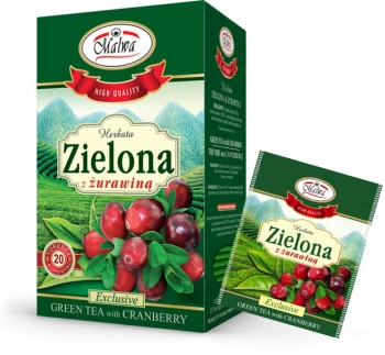 Malwa Herbata zielona z żurawiną 20x1,5g