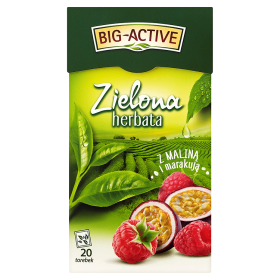 Big-Active Herbata zielona z maliną plus marakuja 34 g (20 torebek)