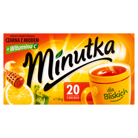 Minutka Herbata czarna aromatyzowana z miodem 34 g (20 torebek)