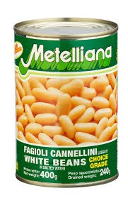 Metelliana Fasola biała cannellini puszka 400 g