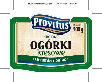 Provitus Ogórki kresowe krojone 500 g
