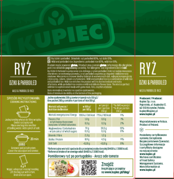 Kupiec Ryż dziki i parboiled 200 g (2 torebki)