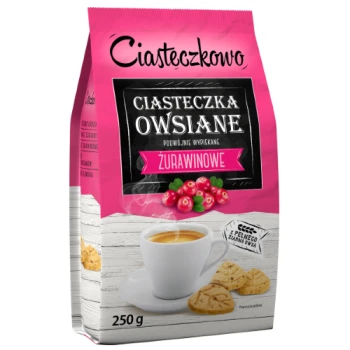 Sante Ciasteczkowo Ciasteczka owsiane żurawinowe 250 g
