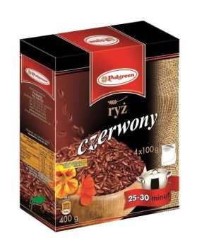 Polgreen Ryż Czerwony 4x100 g