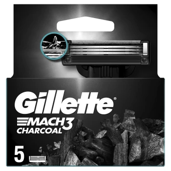 Gillette Mach3 Charcoal wkłady do maszynki 5 szt.