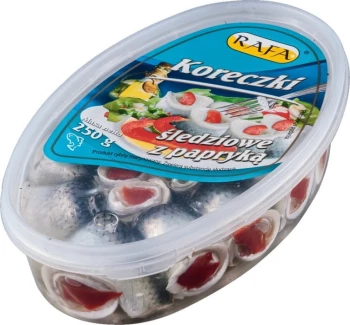 Rafa Koreczki śledziowe z papryką 250 g