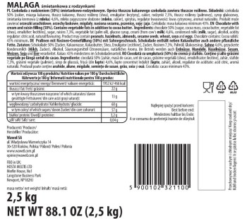 Wawel Malaga śmietankowa z rodzynkami luz 2,5 kg