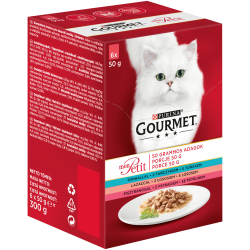 Gourmet Mon Petit Pełnoporcjowa karma dla dorosłych kotów 300 g (6 x 50 g)