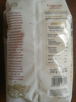 Bartolini Makaron 6-jajeczny Krajanka średnia 250 g